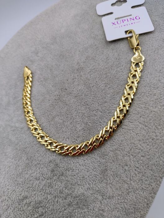 Bransoletka pozłacana 14 k długość 20 cm