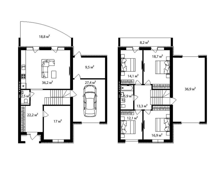 Сучасний таунхаус з власною земельною ділянкою в ТХ "Дулова" - DL 2.04