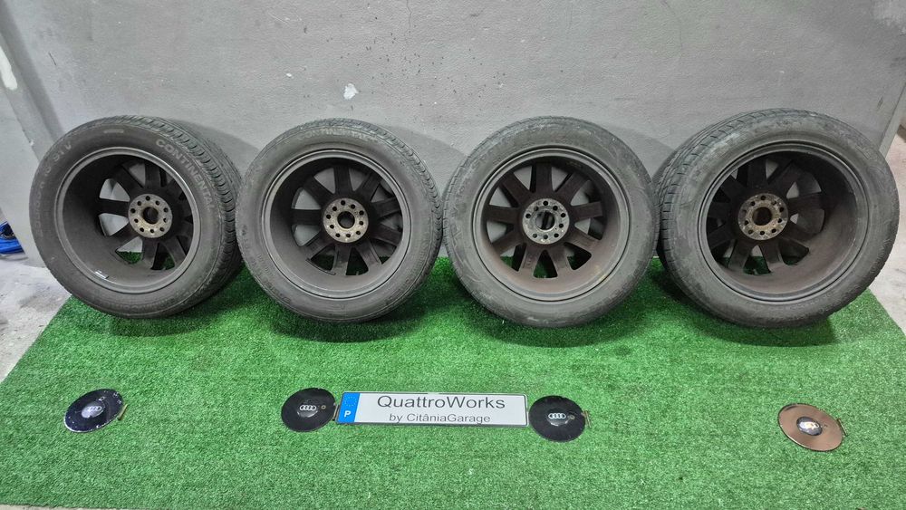 4 Jantes 16 Polegadas Dupla Furacao 5x100 e 5x112 Sline Preto Brilho com Pneus 205/55R16