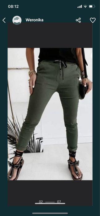 Spodnie khaki wysoki stan