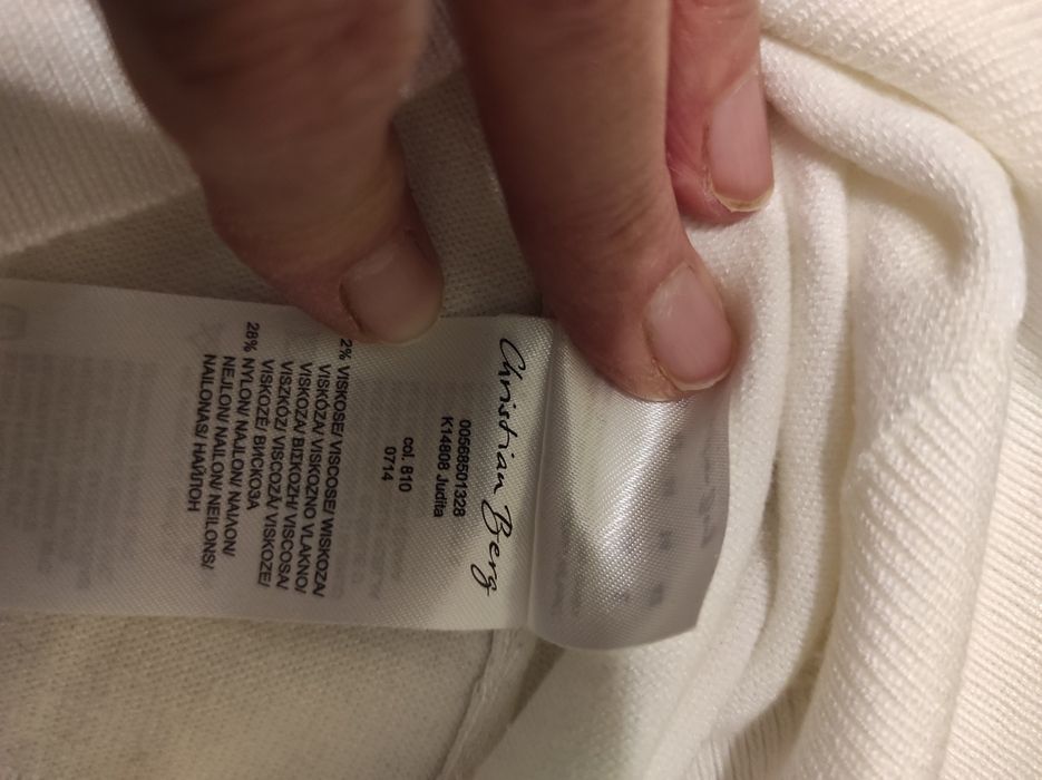 Sweter golf Christian Berg rozmiar 40 biały