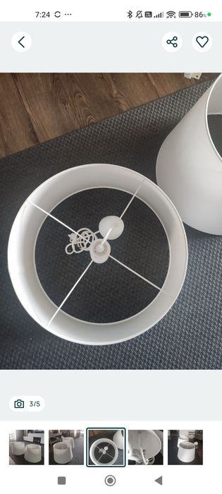 Abażur Ikea Skottorp biały