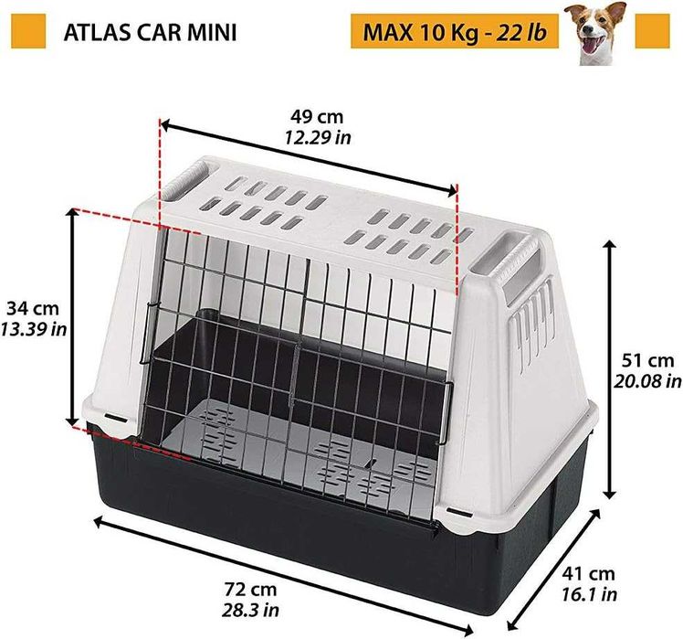 ENVIO GRÁTIS - Transportadora Ferplast ATLAS CAR