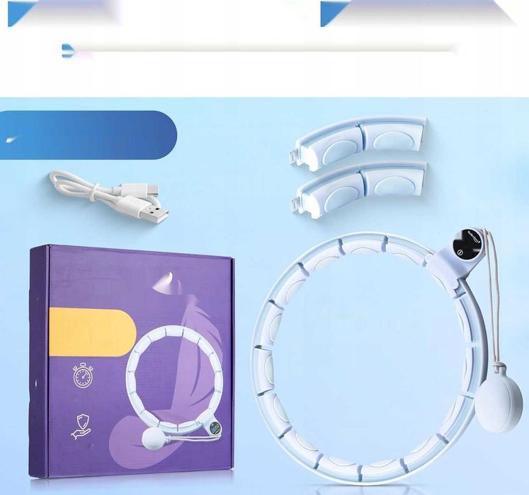 Smart Hula Hoop Hop z licznikiem i kulą, obwód regulowany 75-110 cm.