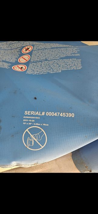 Piscina usada uma vez