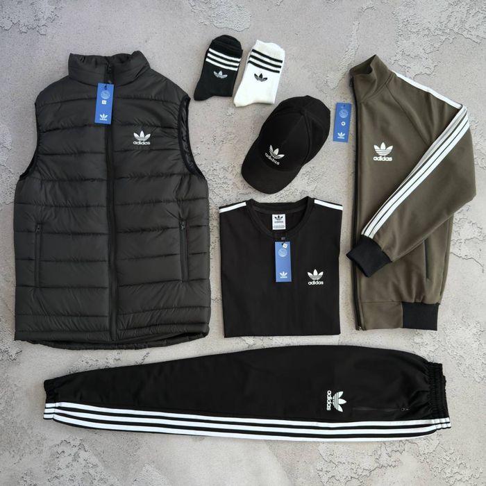 Чоловічий спортивний костюм адідас Adidas набір [5в1] [xs-3xl]