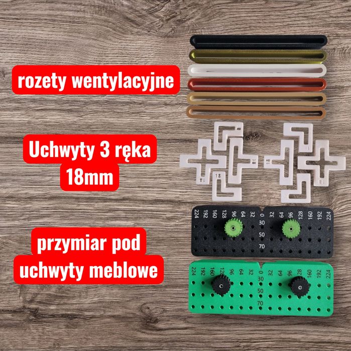 Uchwyty zestaw 3 ręka 18mm