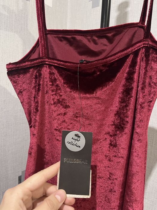 Сукня коктейльна, велюр, Pull&bear, міні, лімітована night collection