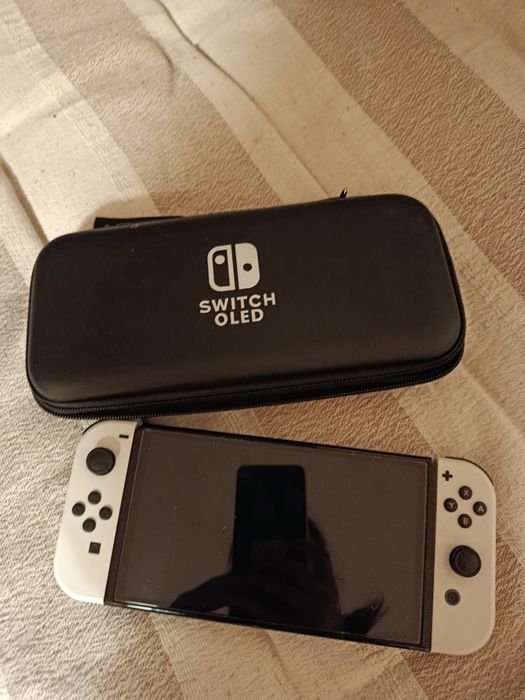 Nintendo Switch Oled biały, minecraft, jak nowy