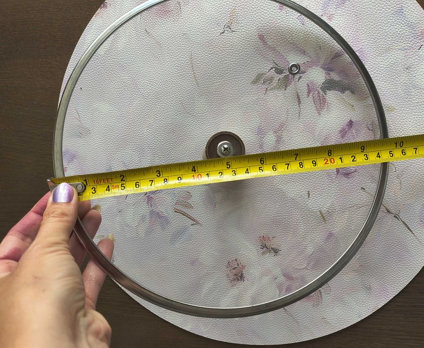 Pokrywka szklana z drewnianym uchwytem średnica 25cm kod1118