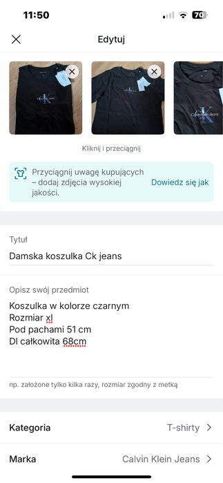 Damska koszulka ck jeans