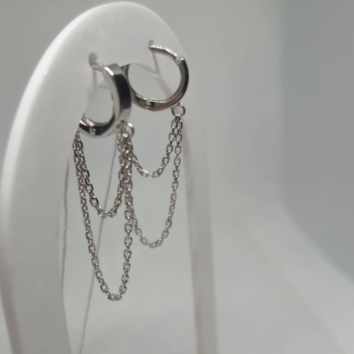 Сережки з білого золота. Нові. Бренд Танго.