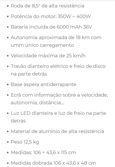 Trotinete elétrica Eco City Scooter