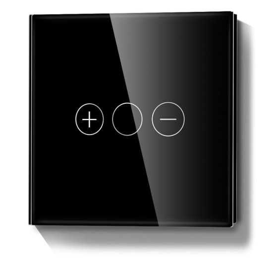 Włącznik światła, ściemniany, dotykowy, szklany, kolor czarny, Wifi