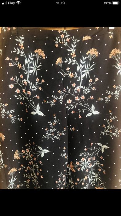 New Look szerokie spodnie na lato w kwiaty culotte rozmiar 14