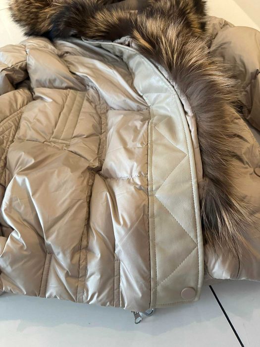 Puchowa kurtka new beż i Czarna