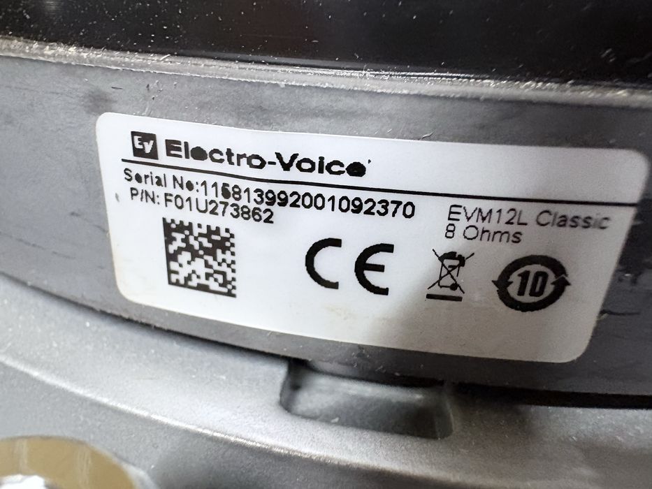 2 Glośniki gitarowe (nie jest to V30) Electro-Voice EVM-12L