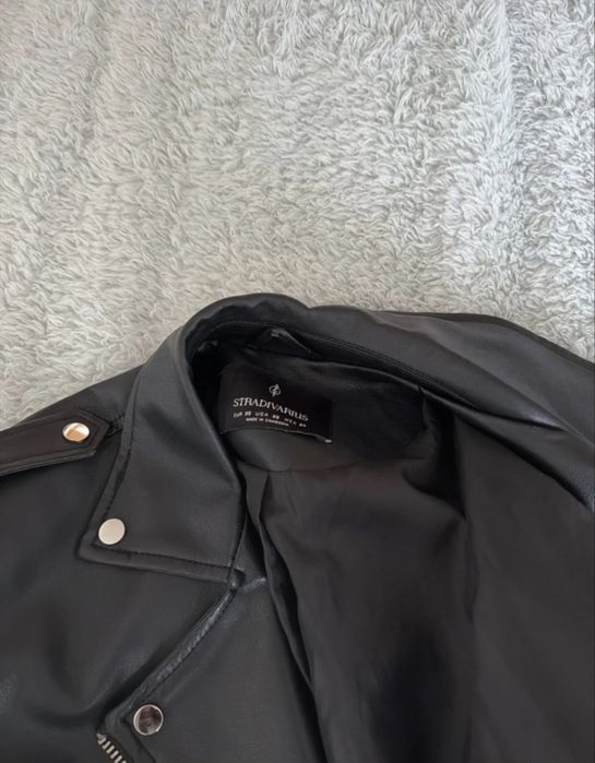 Casaco de cabedal oversize