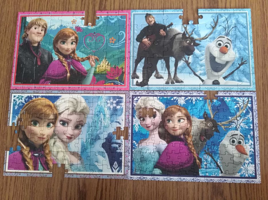 Puzzle kraina lodu, niekompletne