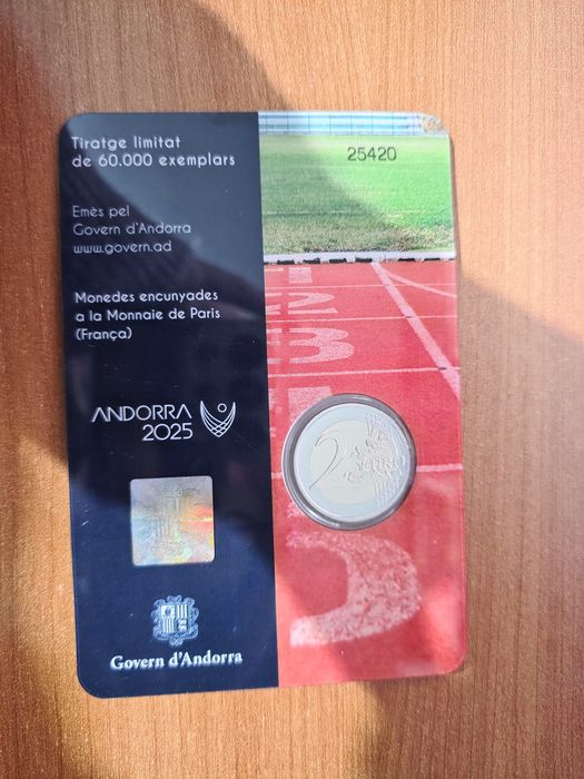 2 moedas comemorativas de 2€ de Andorra de 2025