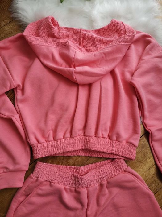 Komplet dresowy 38 M 40 L Varlesca bluza crop top szorty bawełna letni