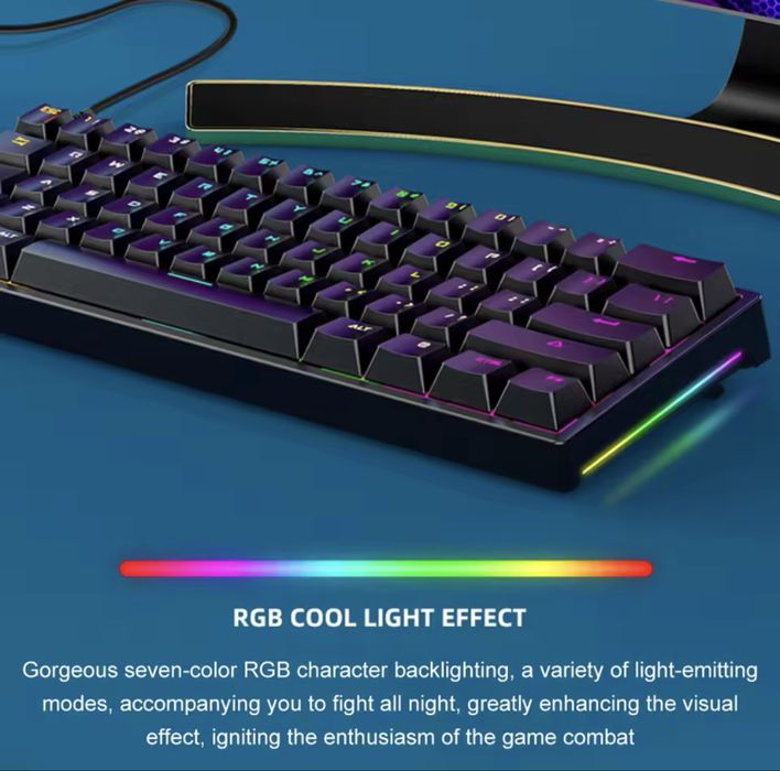 Механическая клавиатура | клавиатура на красных / синие свечи |BAJEAL