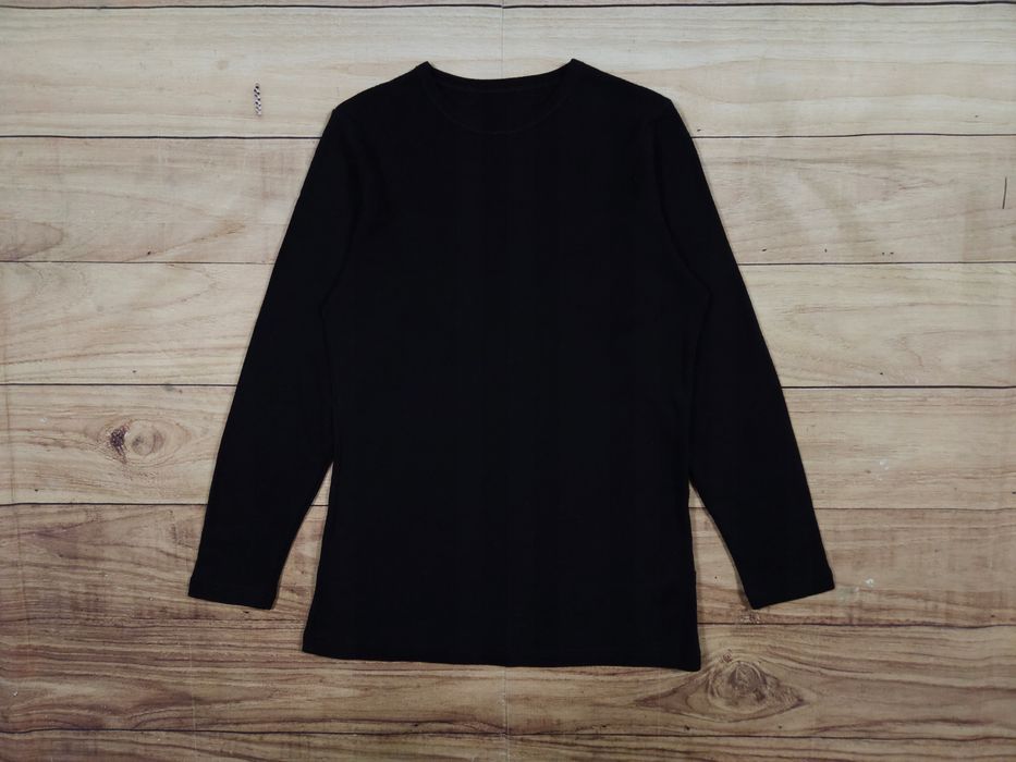 JANUS Bluzka 100 % Wełna Merino Czarna Damska r. M