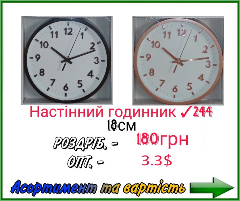 Настінні годинники, в Асортименті Опт-роздріб