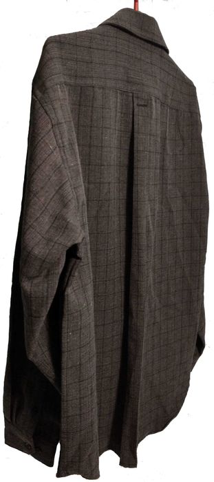 Męska koszula szara grafitowa czarna w kratkę XL XXL