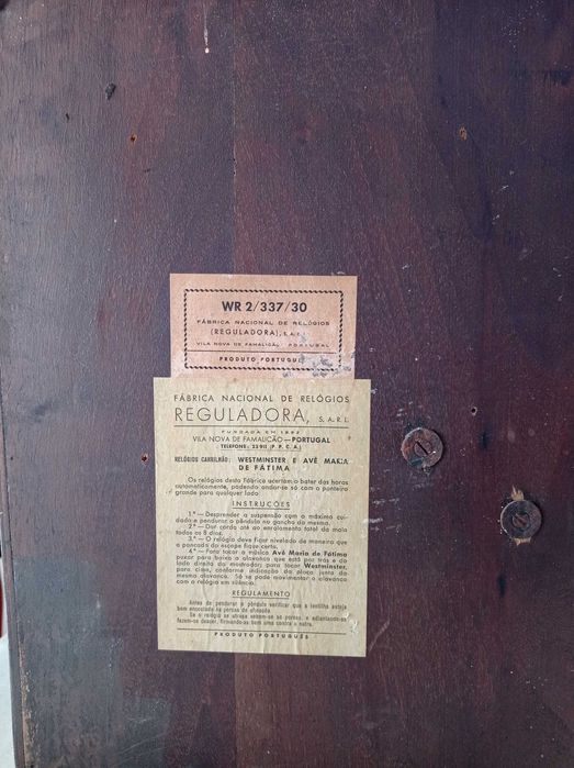 Relógio de carrilhão. Parede / Sala

Marca Reguladora.