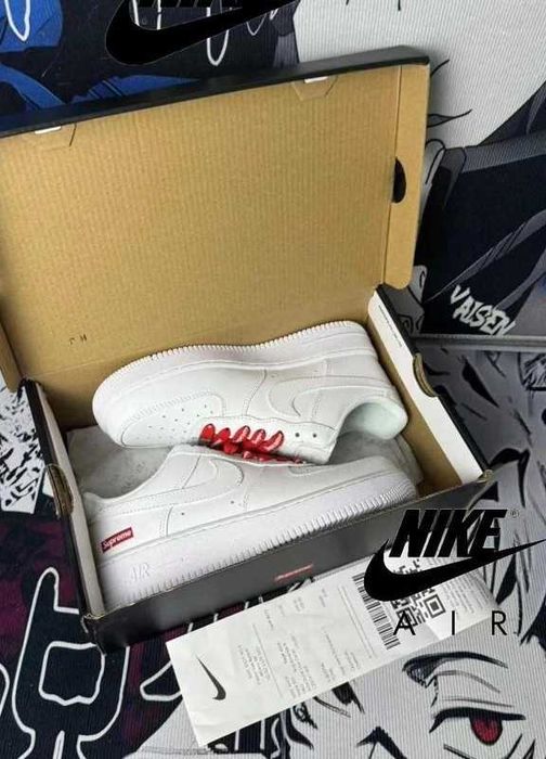 Nike Air Force 1 Low Supreme White R.45