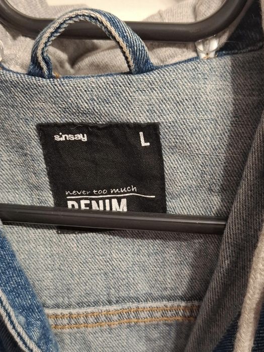 Dżinsówka 100% bawełna L z kapturem