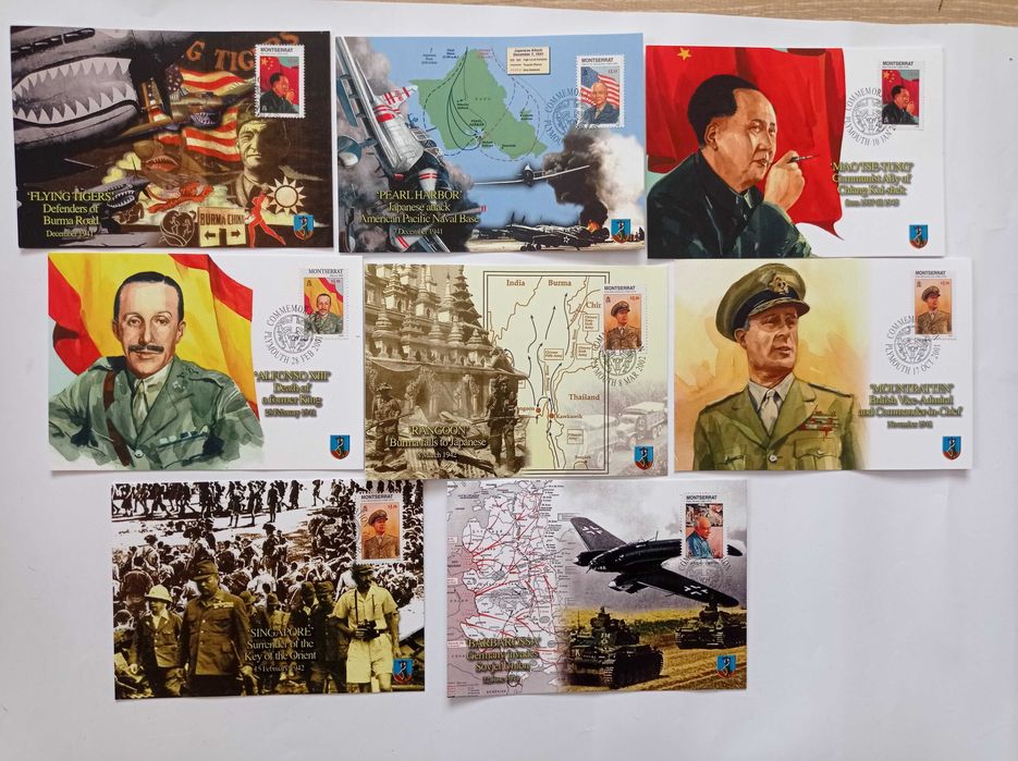 Chiny -Montserrat - Commemoration Plymouth - Mao Tse-Tung + inne