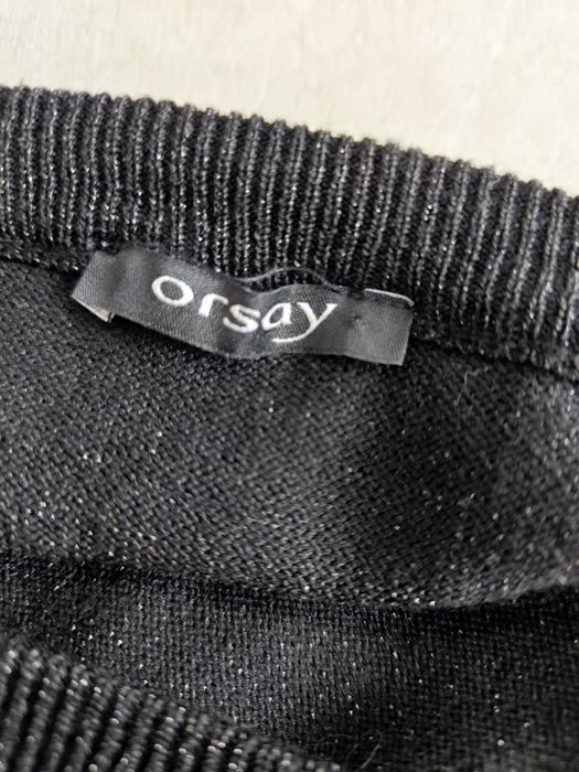 Orsay sweter pullover z metaliczną nitką odkryte ramiona m