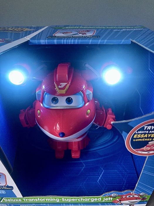Super Wings Deluxe Jett Джетт свет звук Супер крила крылья великий 15