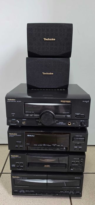 Wieża Technics SE-CH570 Processor ST-CH570 Disc Player SL-CH570 Cassette Deck RS-CH710