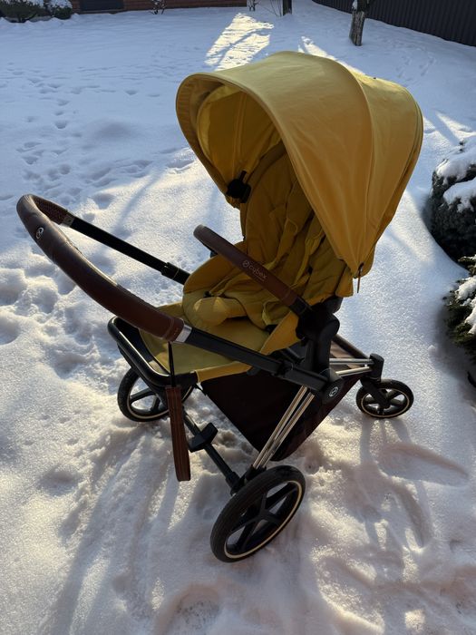 Коляска cybex priam (шасси + прогулочный блок), лимитированный цвет