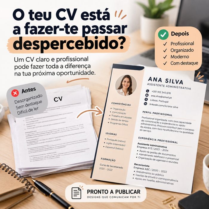 Criação de CVs Profissionais e Publicações para Redes Sociais