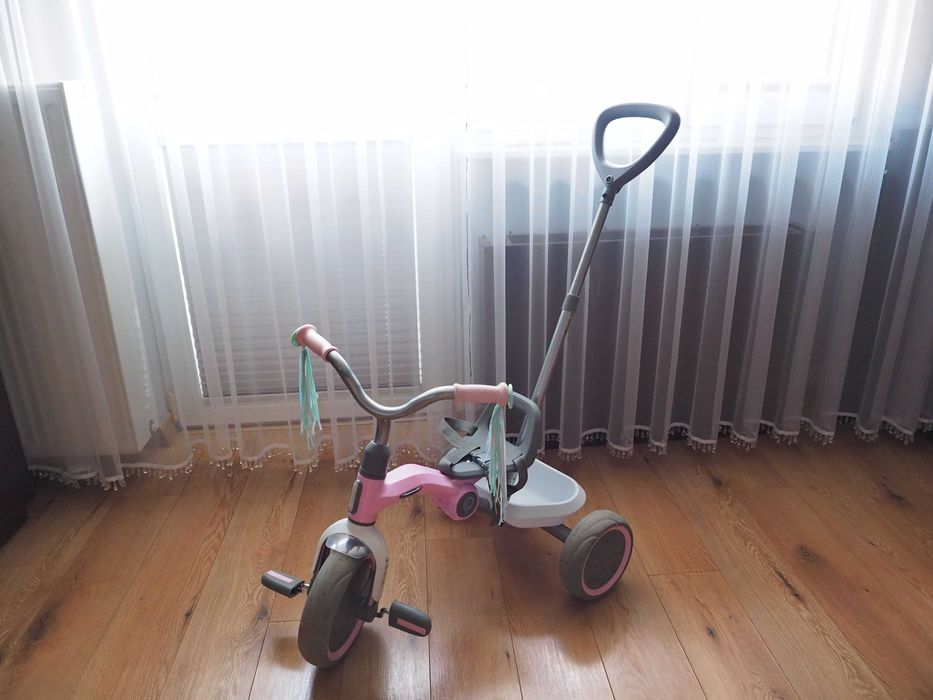 Rowerek Trójkołowy Qplay Ant Plus Pink różowy kompaktowy bardzo dobry