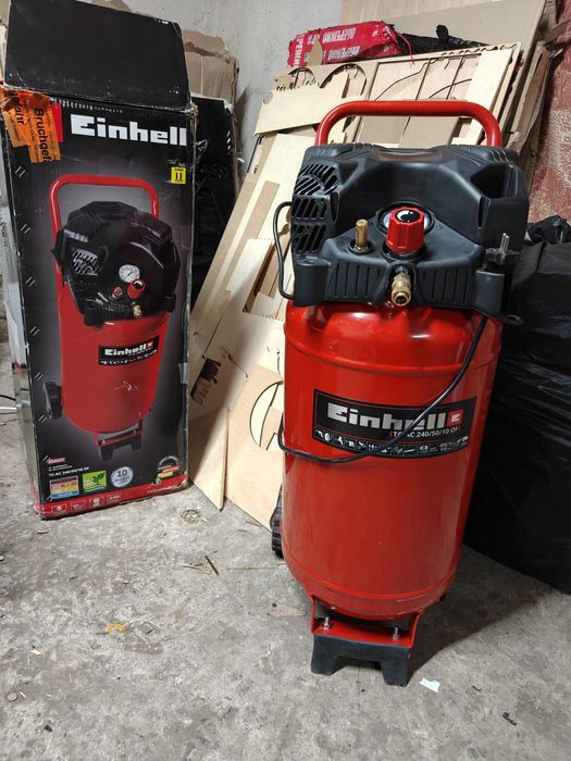 Компрессор безмаслянный einhell 240/50/10 вертикальный