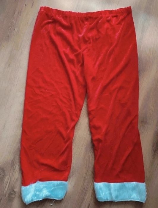 Strój Mikołaja komplet czapka broda welurowy