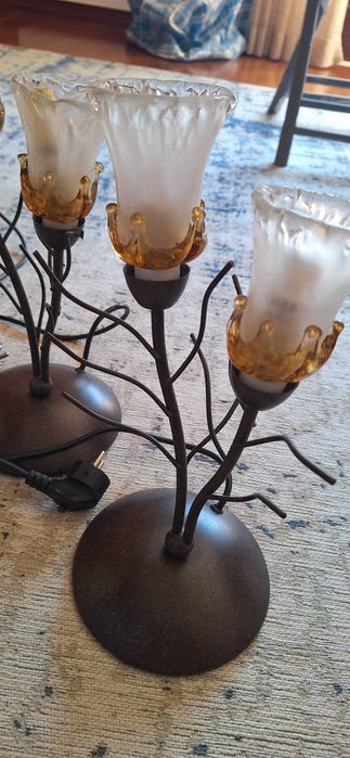 Par de candeeiros de mesinha de cabeceira