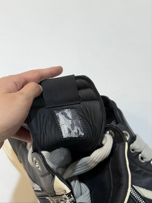 кеды Rick Owens Geobasket Jumbo Lace Black/Milk DRKSHDW Shoes 43 44