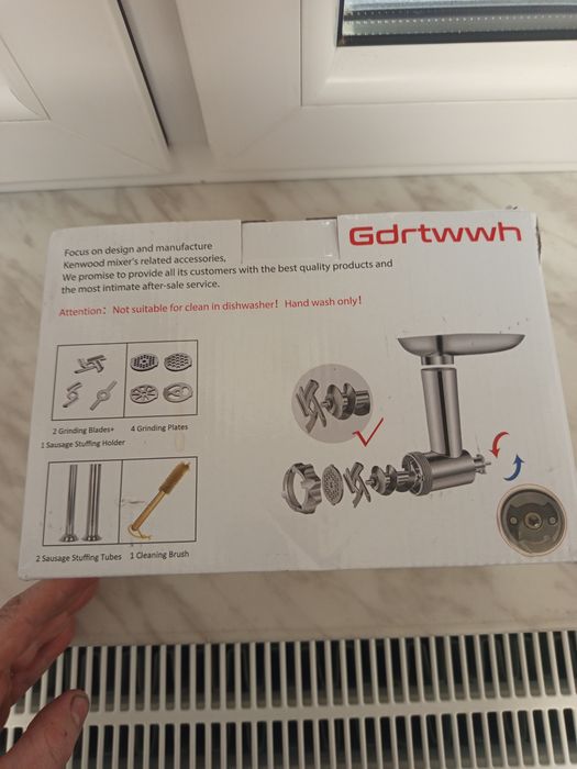 Metalowa Maszynka do Mielenia Mięsa – Przystawka do Kenwood (Gdrtwwh)