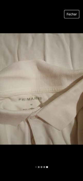 Conj. 2 pólos brancos , M, Primark
