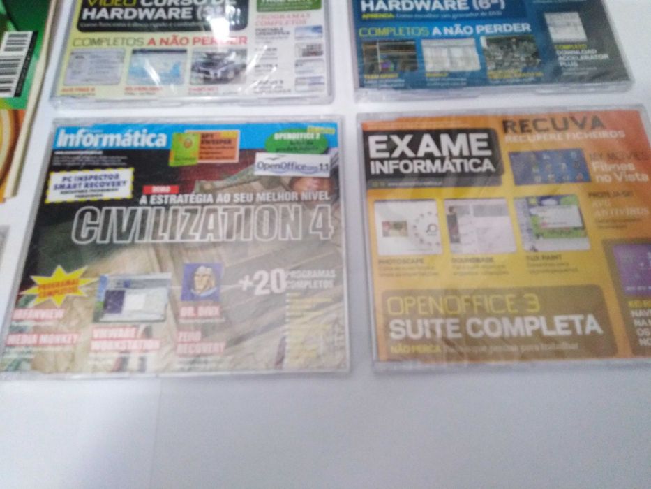 Exame informática 7 Cds + Revista Informática fácil  Novos