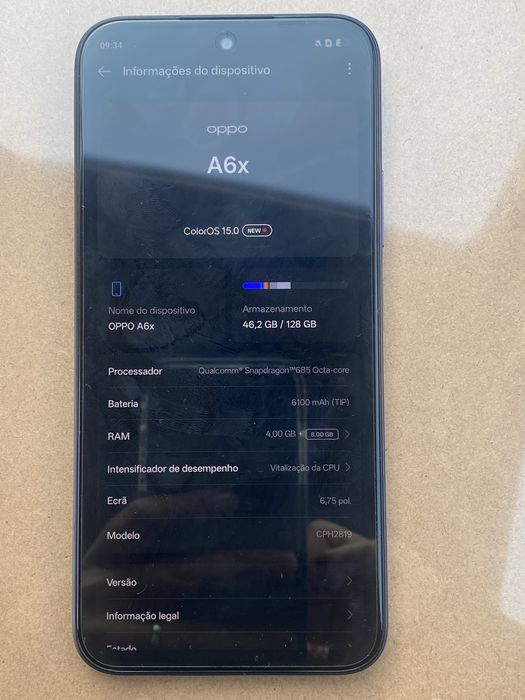 Oppo a6x como novo