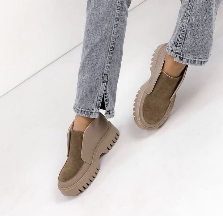 Високі лофери, шкіряні, 38 розмір