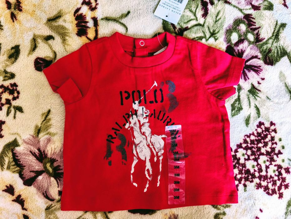 Дитячі футболки на 3 місяці. Нові. Ralph Lauren, Pampkin Patch