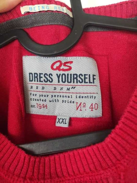 Czerwony bawełniany sweterek męski - L/XL - j. H&M, Zara, Reserved